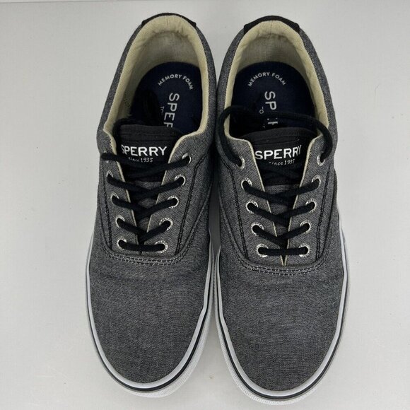 Sperry Top Sider Gray Canvas Sneakers STS13147 Low Top Men's Size 8M Sneakers - Picture 5 of 9